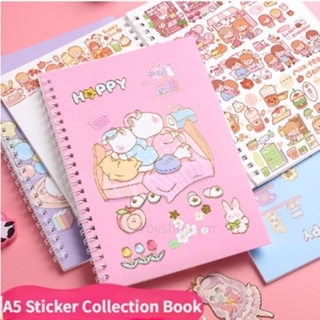Reusable Sticker Book Collecting Album 100 Sheets | A6 Binder Sticker Book  for Adults Girls Kids| Sticker Collecting Album for Sticker Storage