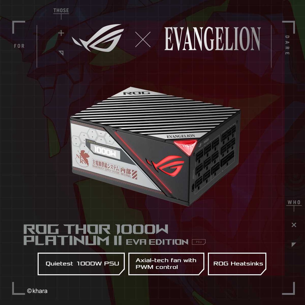 Alimentatore ASUS ROG Thor 1000W Platinum II EVA Edition V2, Ricondizionato, Modulare