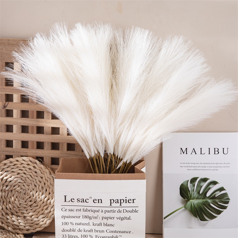 55CM Artificial Fluffy Pampas Grass Bouquet Wedding Party Decoration ...