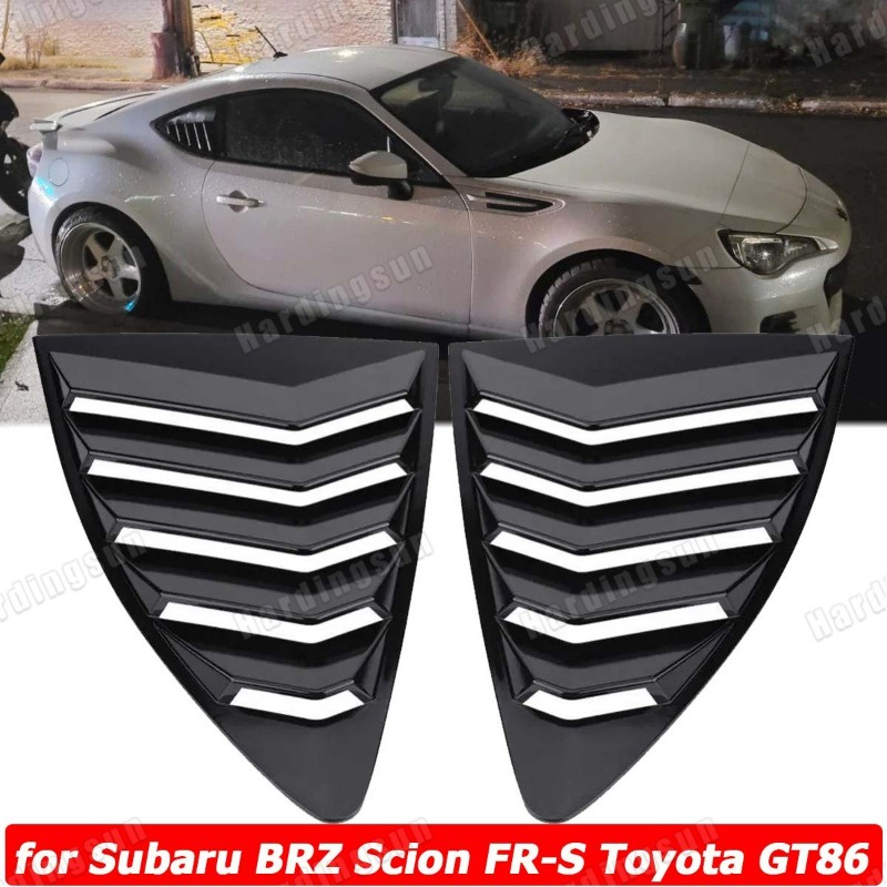 Rear side quarter window louvers for Subaru BRZ scion FRS Toyota GT86