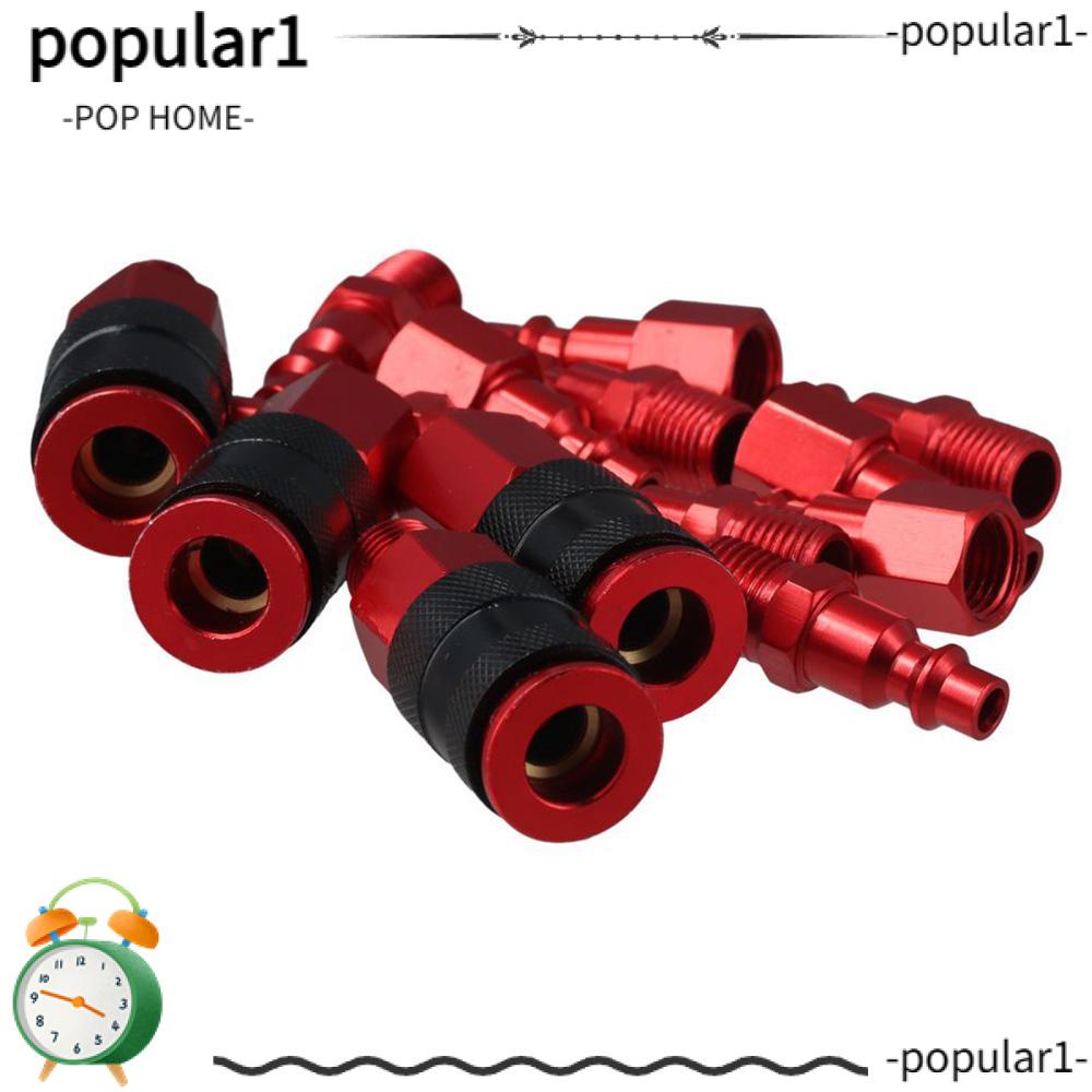 POP 14pcs Air Hose Fittings, Aluminum Red Sprinkler Blowout Compressor