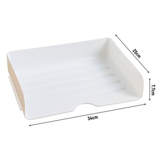 QQIN 1Pcs A4 Document Organizer, Stackable Plastic Desktop File Tray ...