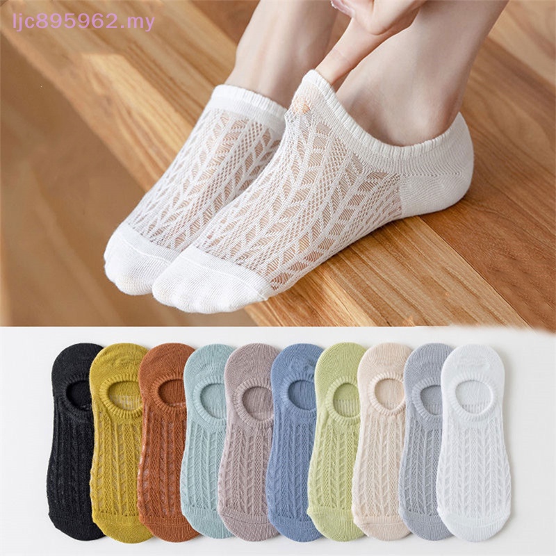 ljc895962.my Women Summer Nonslip Invisible Boat Socks Shallow Mesh