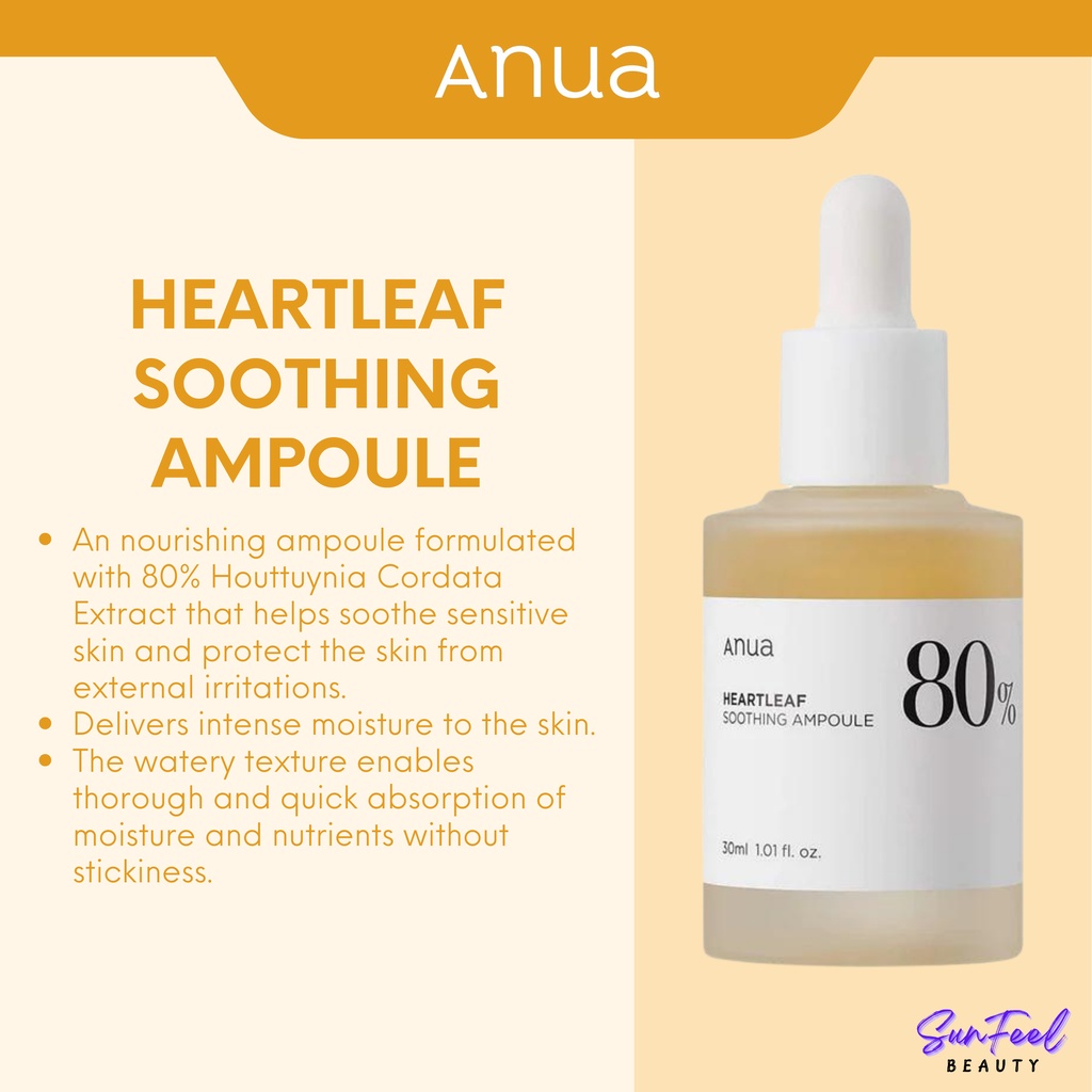 ANUA Heartleaf 80% Soothing Ampoule 30ml | Shopee Malaysia