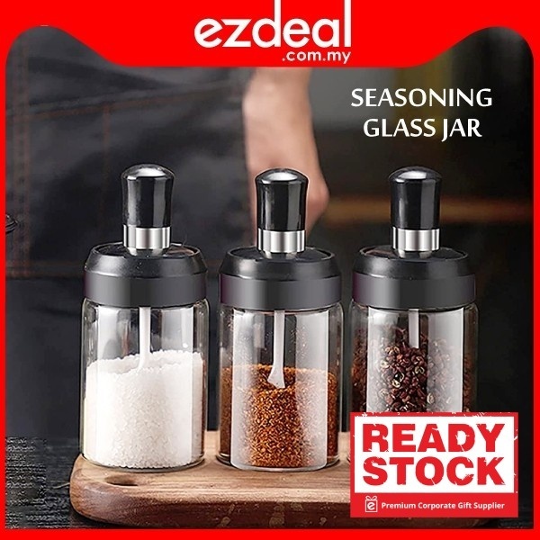 Glass Seasoning Bottle Spice Jar Condiment Box Sealed Condiment Bottle ...