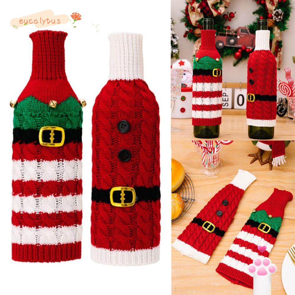 EUFASHION Wine Bottle Bag, Merry Christmas Decor Dinner Table Decor