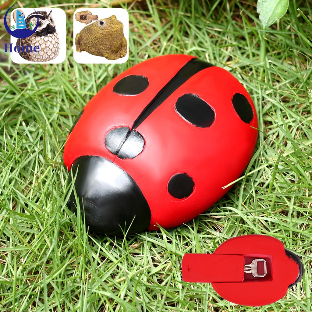 Ladybug Spare Keys Hider Outdoor Weatherproof Key Hiders Fake Animal