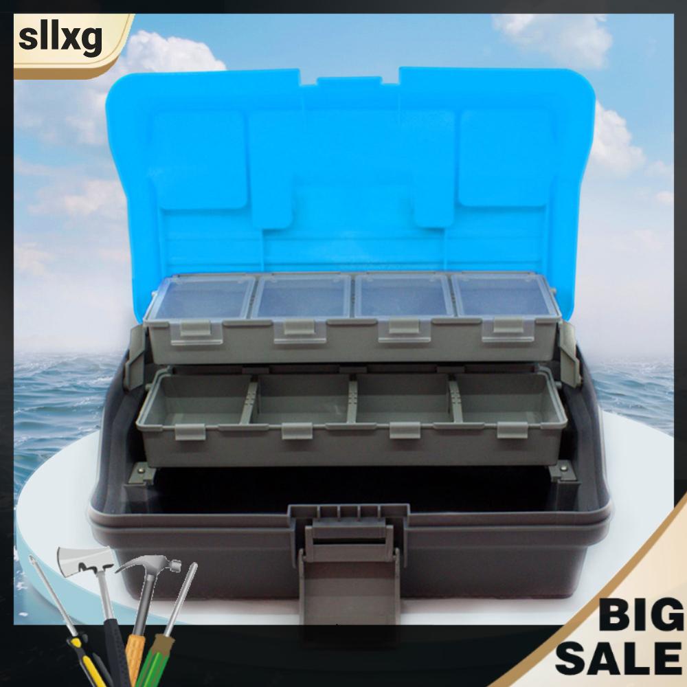 3Layer Folding Fishing Tackle Box Portable Storage Tool Box