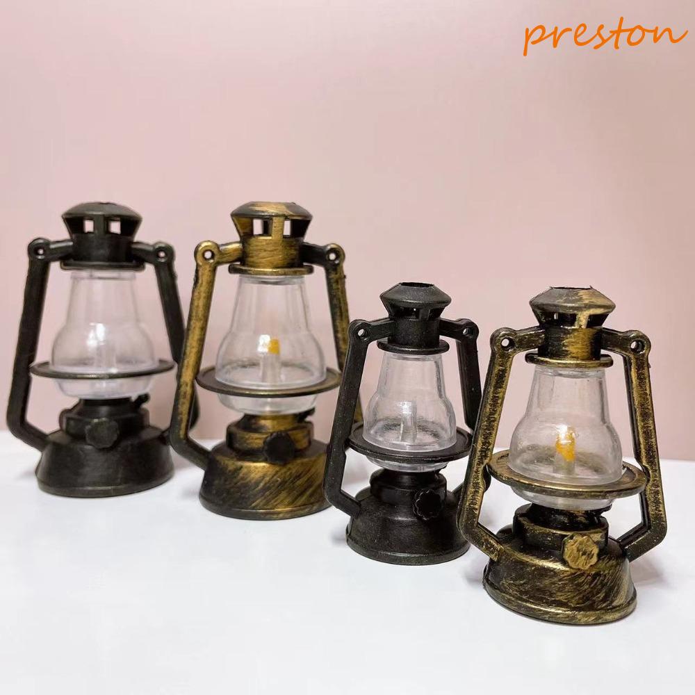 PRESTON Miniature Kerosene Lamp, Oil Lamp Miniature Mini Kerosene Lantern, Dollhouse Furniture