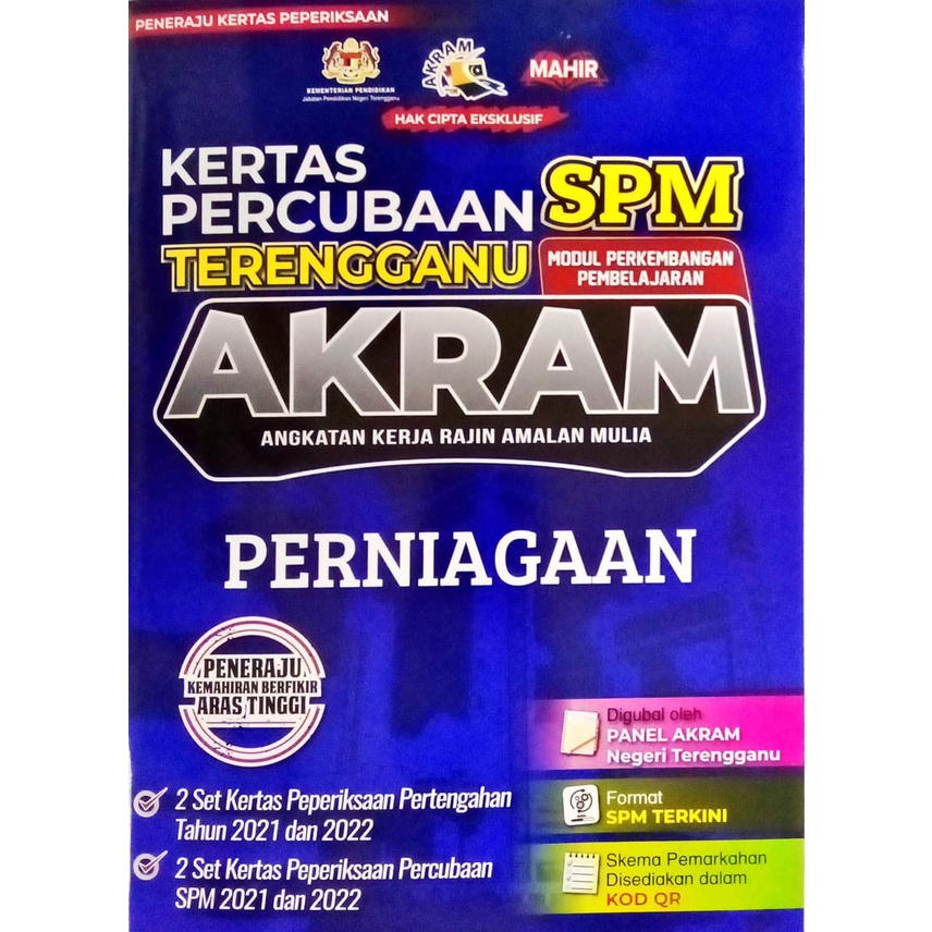 Buku Latihan Kertas Percubaan SPM Terengganu AKRAM Edisi 2024 B