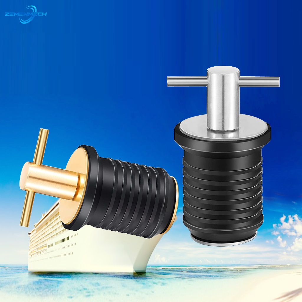 Marine Accessories Adjustable T-Handle TWIST-IN Boat Drain Plug Bung ...