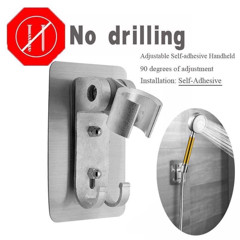 Shower Head Support Bracket Adjustable Hose Holder Sticker 1/2 Inch ...