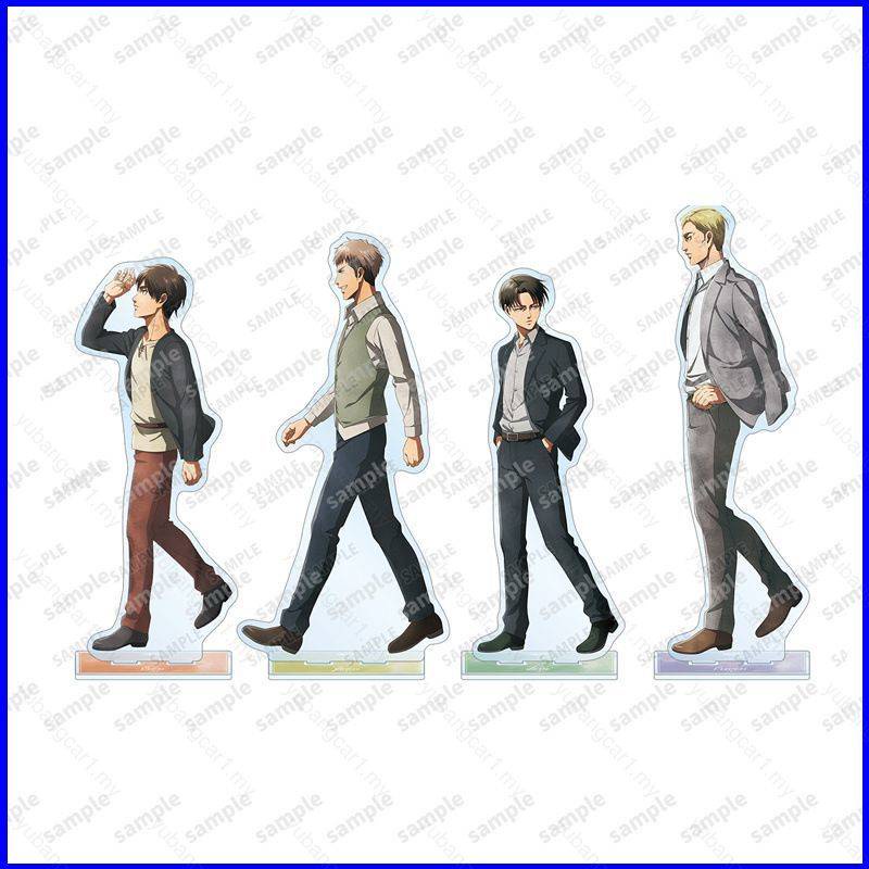 YB Attack on Titan Anime Figure Model Toy Acrylic Stands Plate Holder ...