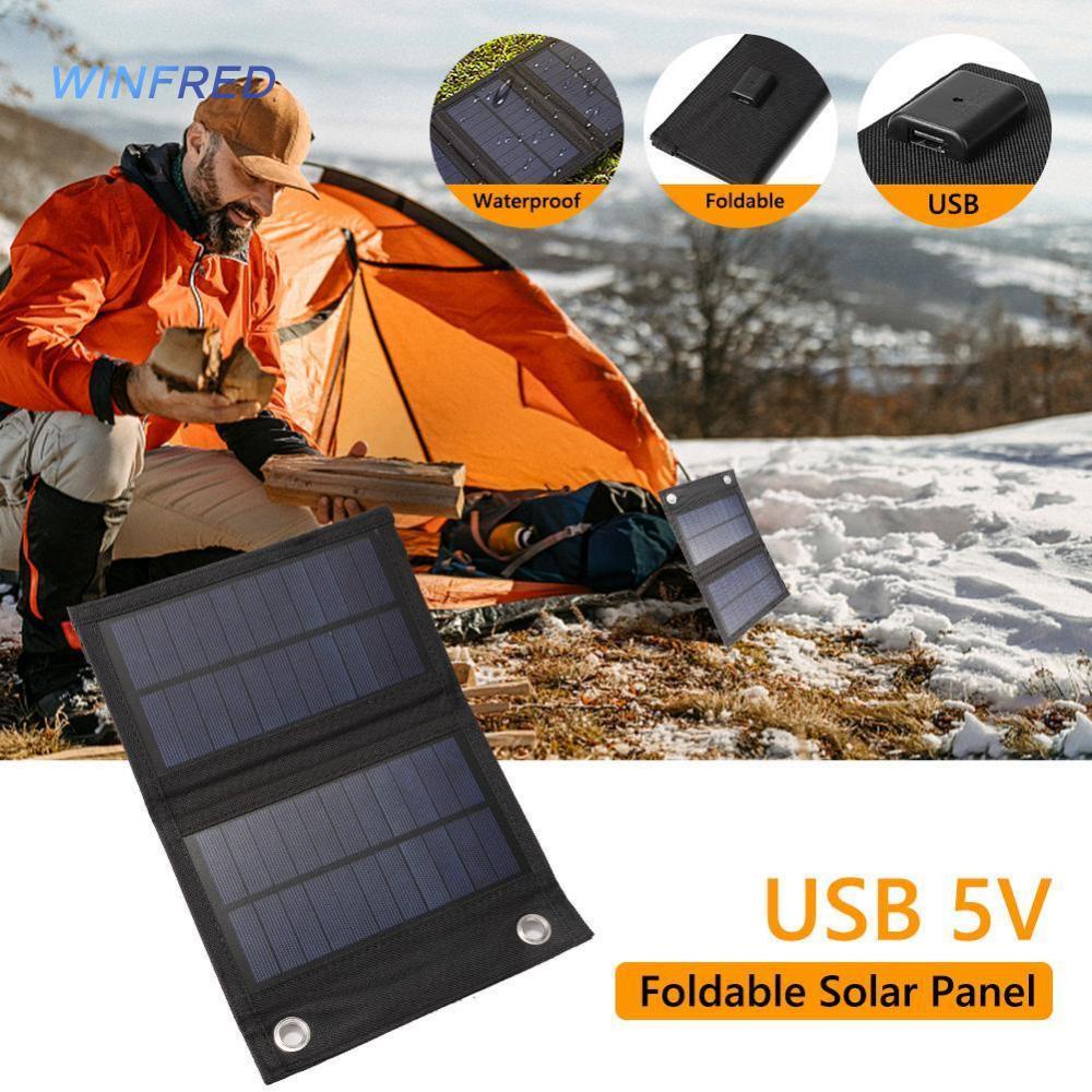 Folding 6W Charger Solar Cells Battery Pack 5V USB Solar Panels with ...