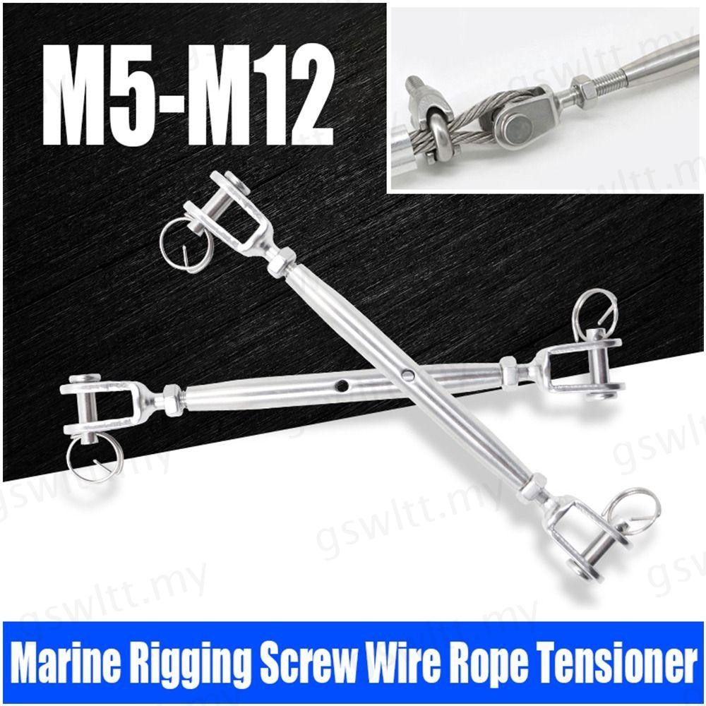 GSWLTT Tensioner, Length Adjuster Clamp Hardware Marine Rigging, Screw ...