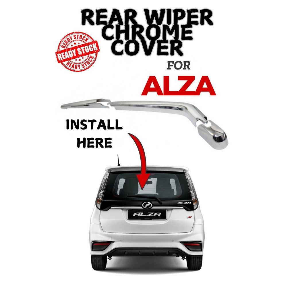 Rear Wiper/Windscreen Chrome Cover For Perodua Alza/Myvi 2018/Kancil ...