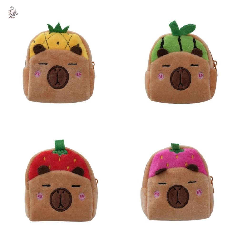 CONNECT Capybara Plush Coin Purse, Cartoon Animal Pineapple Capybara ...
