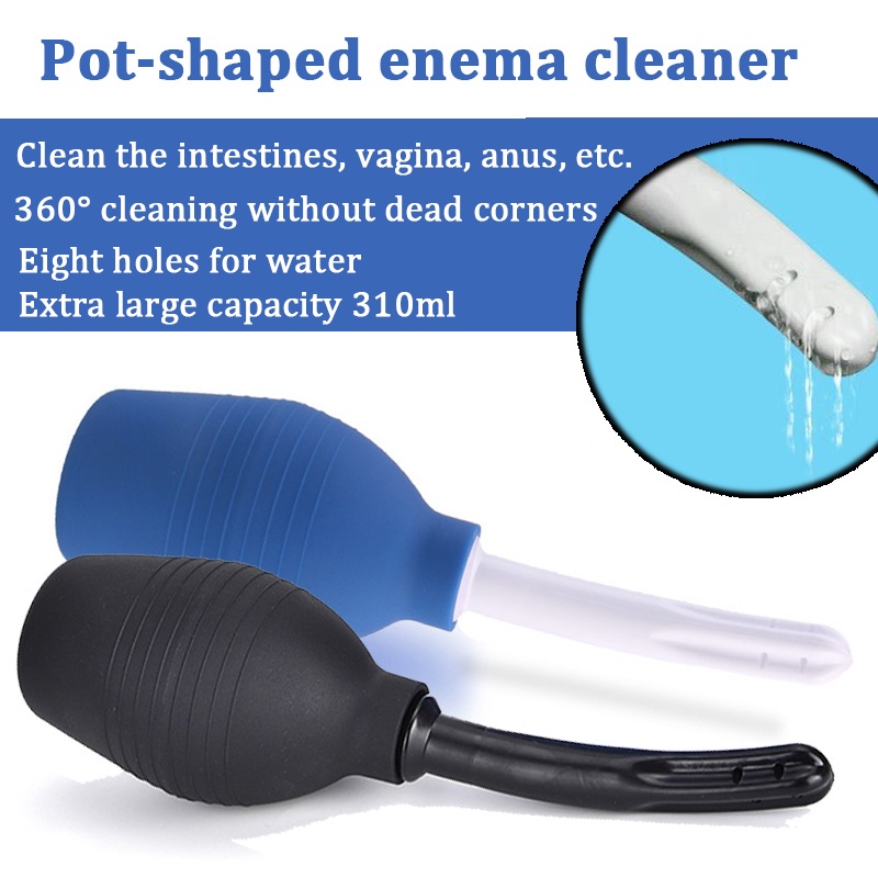 Pot Shape Enema Cleaner Analvaginal Colon Irrigation Rectal Syringe Cleaner Home Intestinal 6374