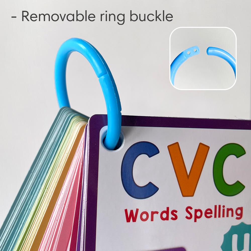 130 English Words CVC Phonics Flash Cards Montessori Educational ...