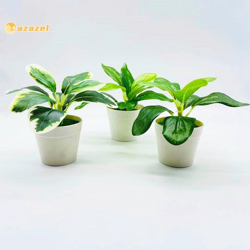 Small Artificial Potted Plant Office Fake Plants Bonsai Desktop