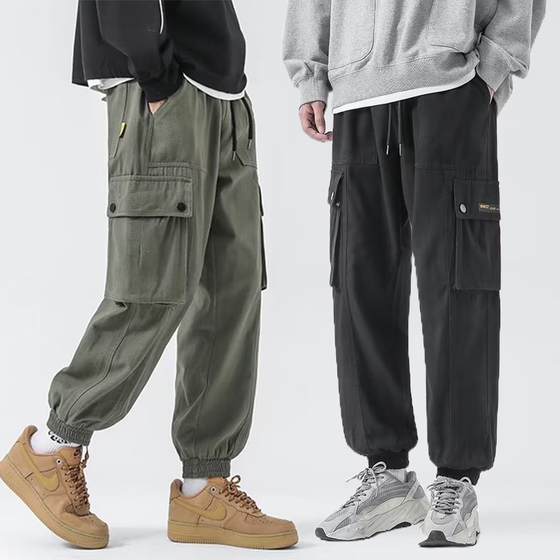 Men's Quality American High Street Style Loose Wide Leg Cargo Pants