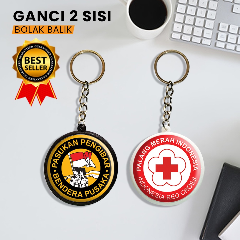 GANTUNGAN Pmi PMR Scouting Organization LOGO Keychain/CUSTOM 2-sided ...