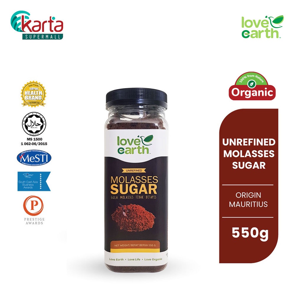 Love Earth Unrefined Molasses Sugar 550g Shopee Malaysia