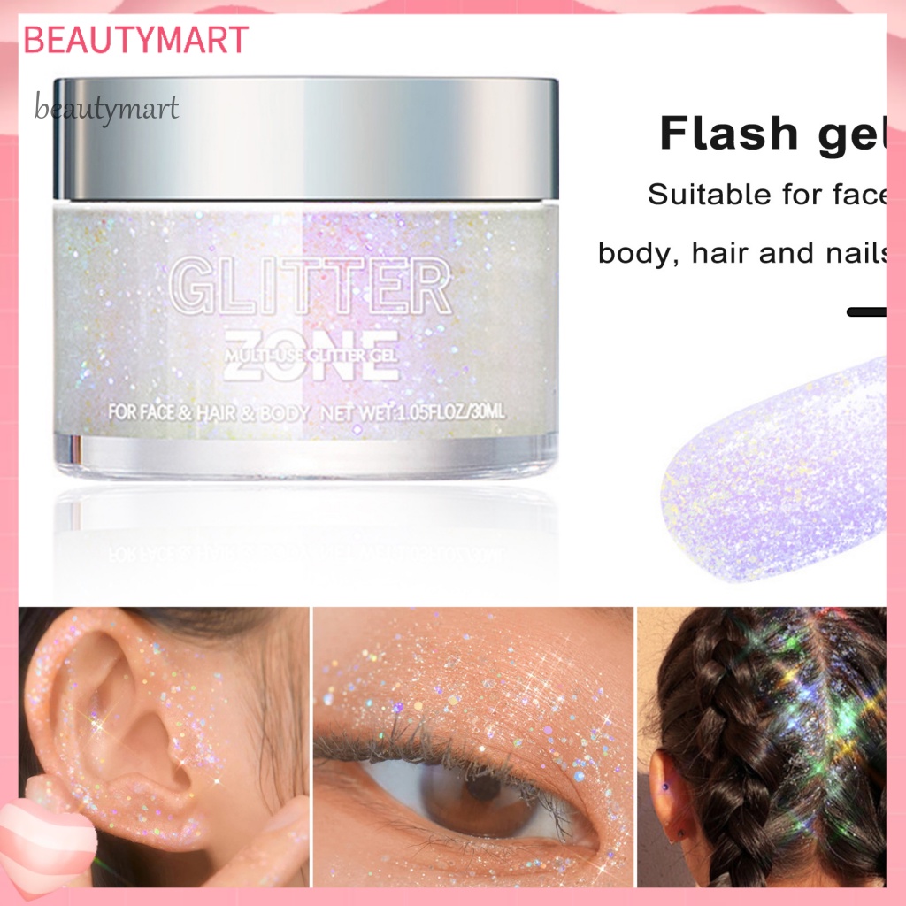 [beautymart] Face Glitter Gel Dazzling Finish Glitter Highlighting Gel
