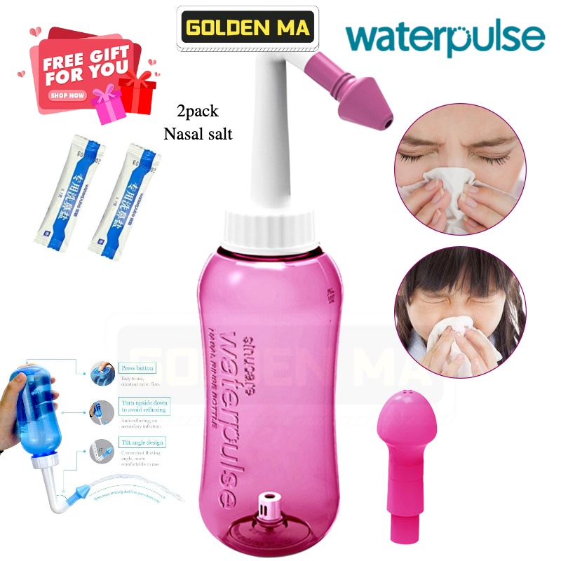 FREE GIFT 🎁 Waterpulse Nasal Wash Neti Pot Cleaner for Allergic ...
