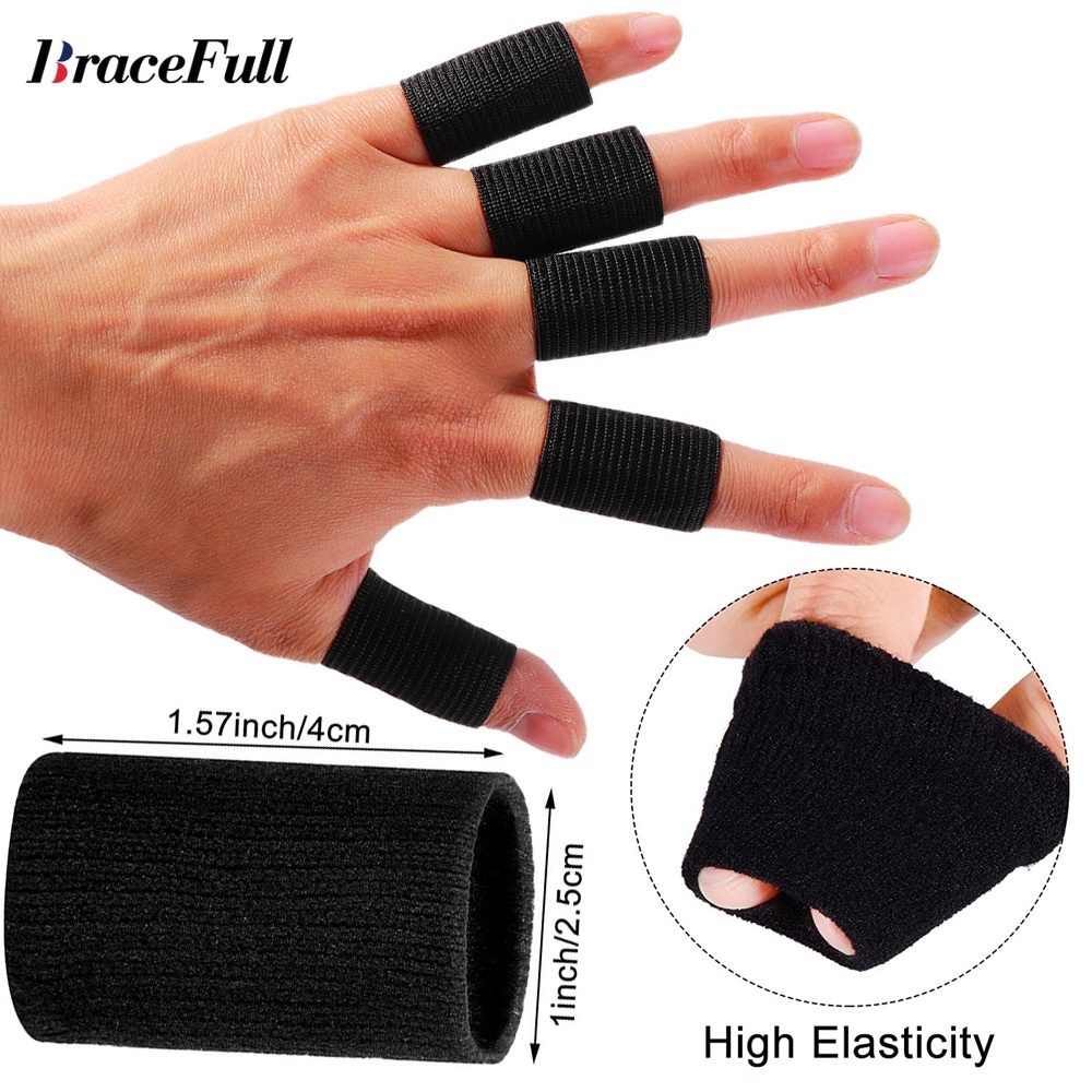 BraceFull 10 Pcs/set Basketball Finger Compression Sleeves Thumb Brace ...