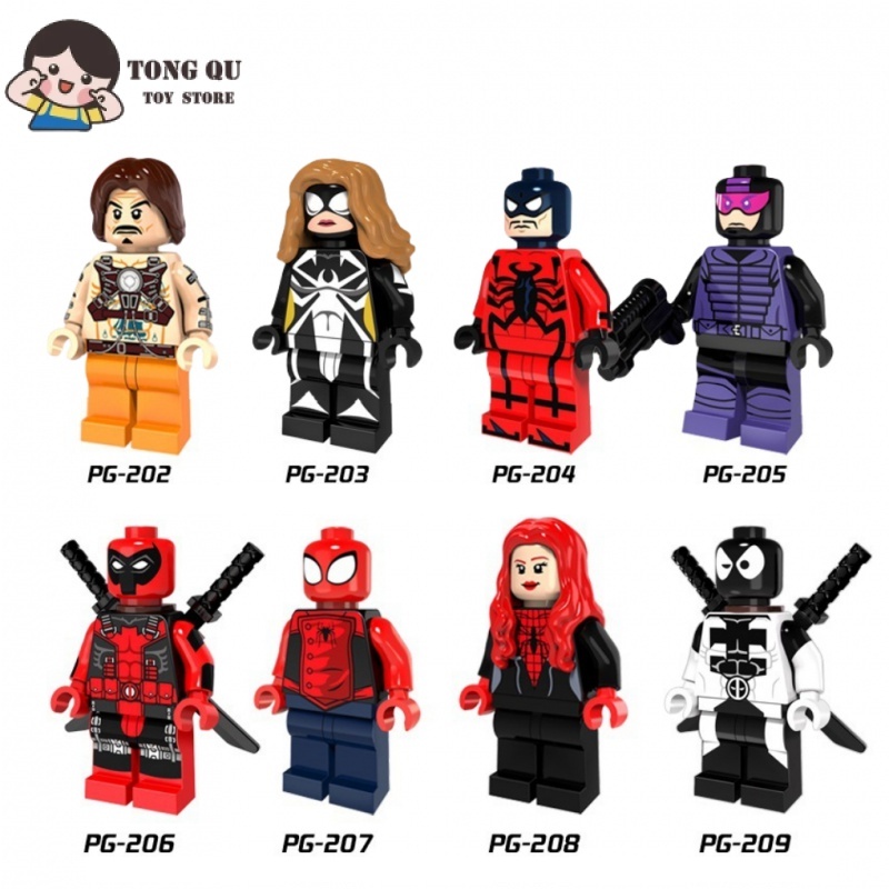 Superhero Minifigures Deadpool Paladin Building Block Toy Collection ...