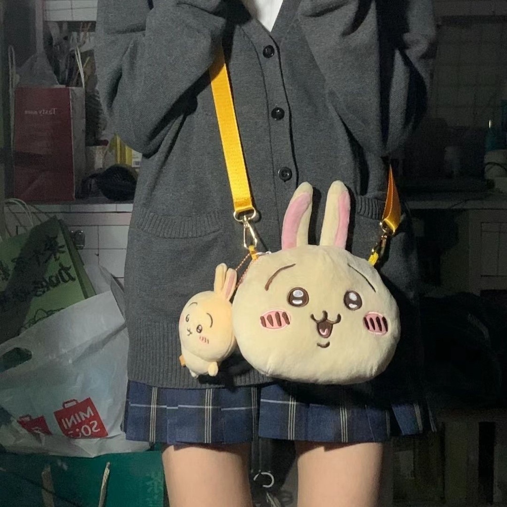 Chiikawa usagi Big Face Bag chiikawa Plush Bag Rabbit Messenger Bag ...