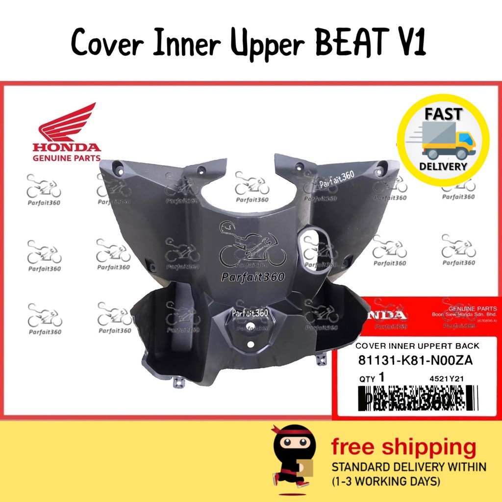 81131-K81-N00ZA HONDA BEAT V1 Cover Black Inner Upper / Cover Hitam ...