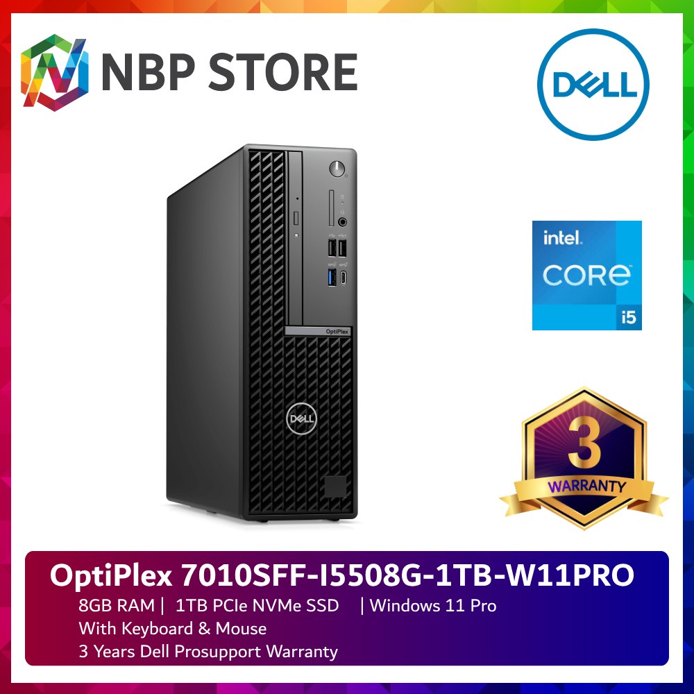 Dell OptiPlex 7010SFF-I5508G-1TB-W11PRO SFF Desktop PC ( I5-13500, 8GB ...