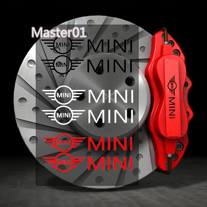 6PCS For MINI Cooper R56 Countryman Clubman Cabrio Modified Vinyl Car Wheel Caliper Stickers