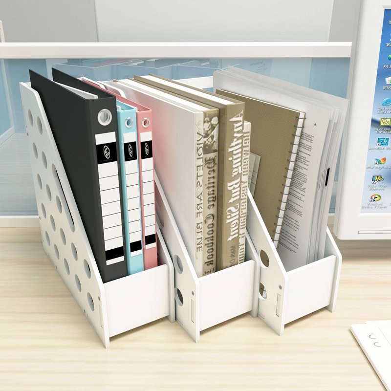 Simple office desktop file rack book stand desktop file storage stand ...