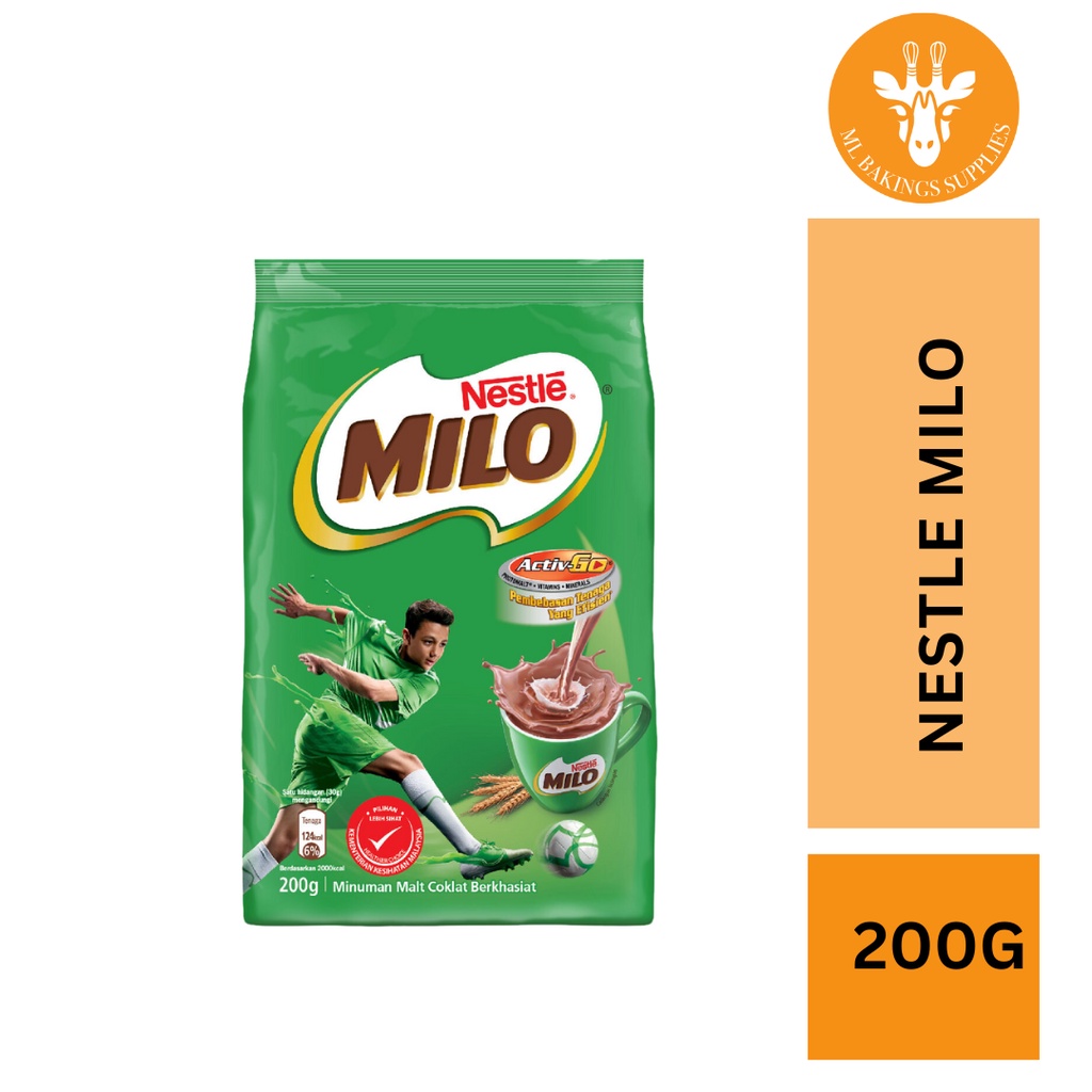 [READY STOCK] NESTLE MILO CHOCOLATE MALT POWDER Soft Pack 200g | Shopee ...