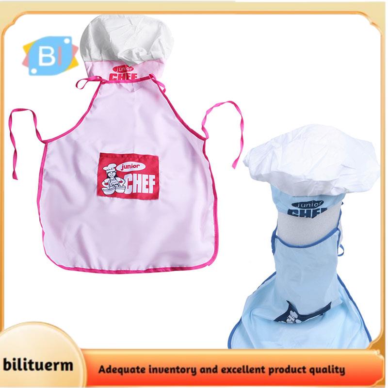 [bilituerm]Childs Kids Chef Hat Apron Cooking Baking Boy Girl Chefs ...