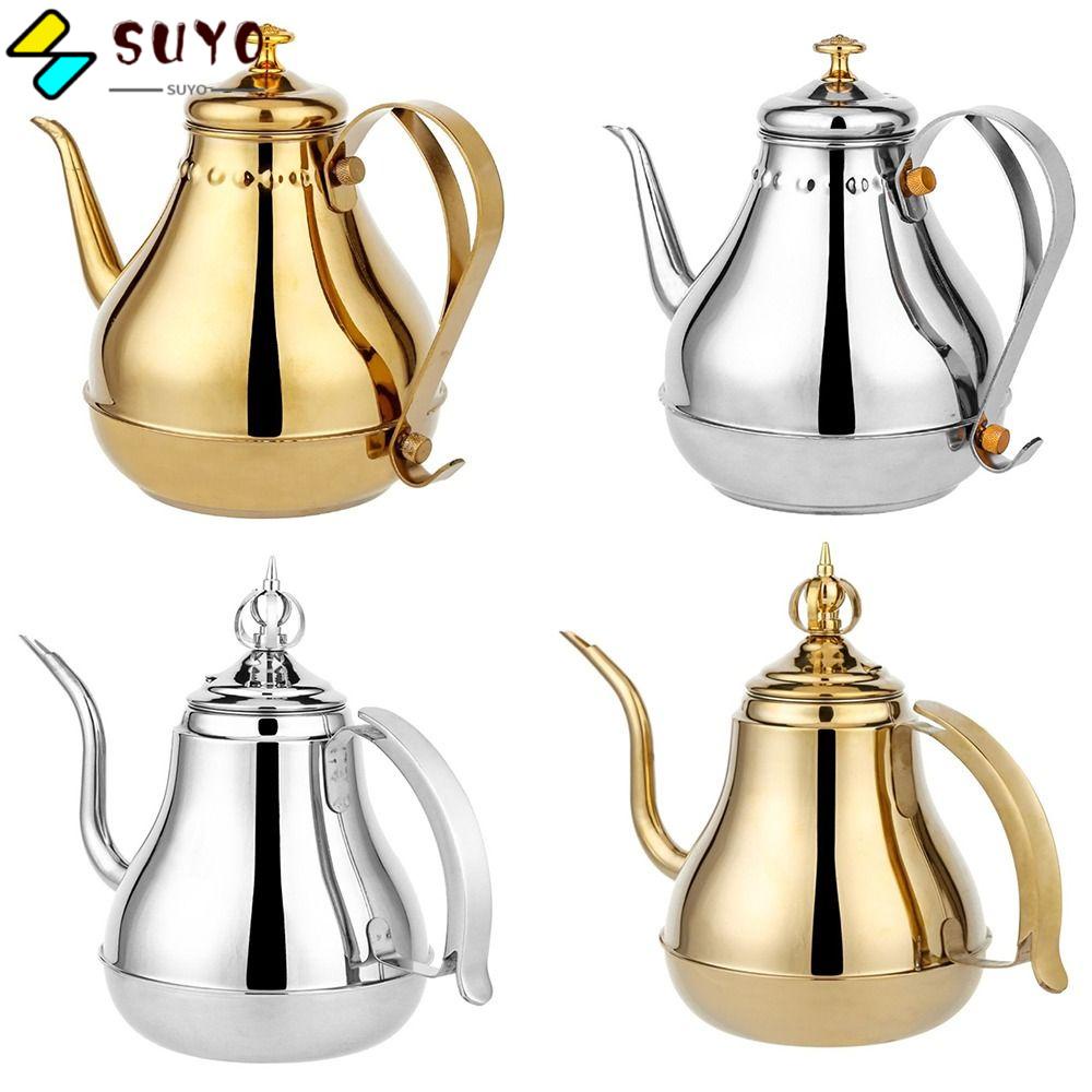 SUYO Long Mouth Pot, 1.8L/1.2L Stainless Steel Water Kettles, Cookware