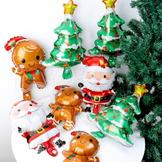 5*Christmas Balloons Santa Claus Snowman Xmas Gift Aluminum Foil New Year  Decor