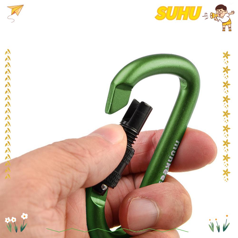SUHU Climbing Carabiner 6 Colors D Shape Climbing Equipment Quickdraws