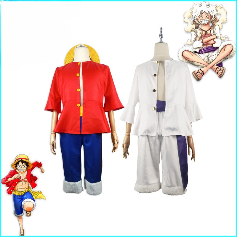 One piece Luffy cosplay Kids Costume Kids and Adult Anime shirt for ...