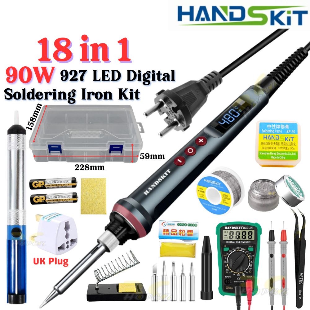 Handskit Solder 90W 927 LED Digital Soldering Iron Adjustable Temp