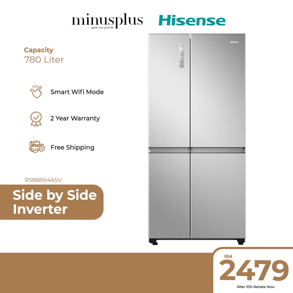 Hisense Side by Side Inverter Smart WIFI Mode Dual Tech Cooling