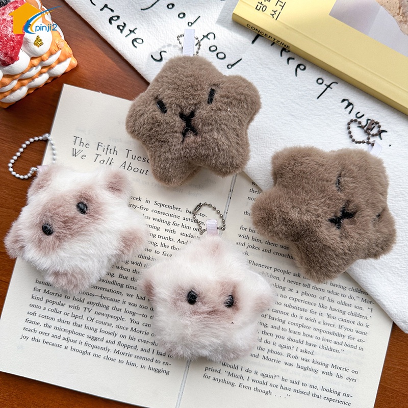 Cute Capybara Star Keychain Capibara Plush Keychain Bag Pendant ...