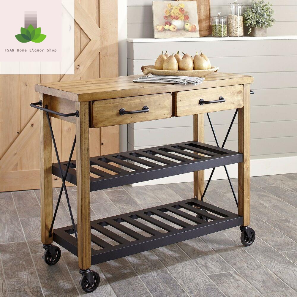 American solid wood sideboard home kitchen operation center island ...