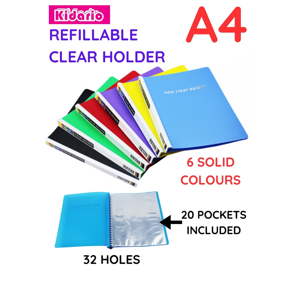 [ 359A ]A4 KIDARIO REFILLABLE CLEAR HOLDER FILE / FILE SIJIL SAIZ A4 ...