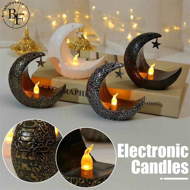 Eid Mubarak Party Decoration Star Moon Led Candlestick Ramadan Kareem ...