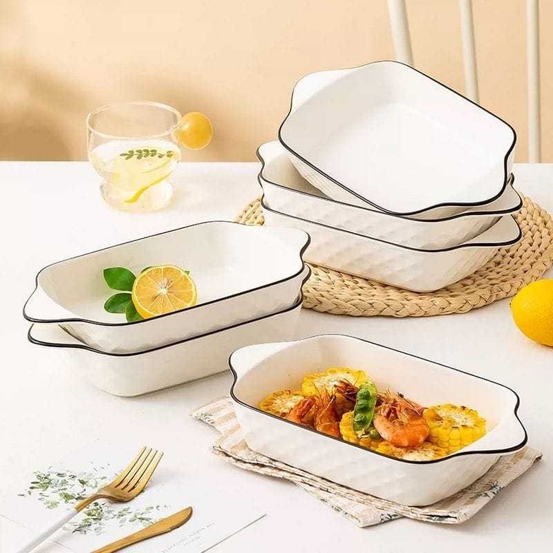 Nordic Ceramic Baking Tray/Baking Bowl/Baking Dish/Baking Pan/Dinner ...