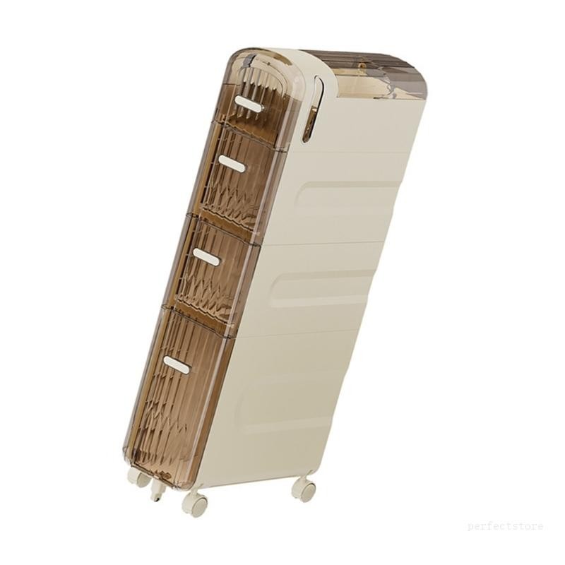 perfect Functional Clear Plastic Storage Rack Slim 4 Layer Organizers ...